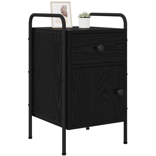  Noćni ormar Crni hrast 35 x 36,5 x 61 cm Konstruirano drvo Slike