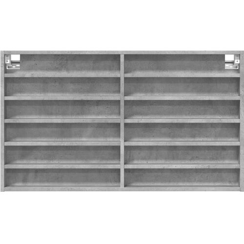  Vitrina siva boja betona 100x8,5x58 cm konstruirano drvo Slike