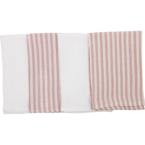 Bubaba by FreeON tetra krpice muslin 4/1 40x40 cm prugice pink Cijene