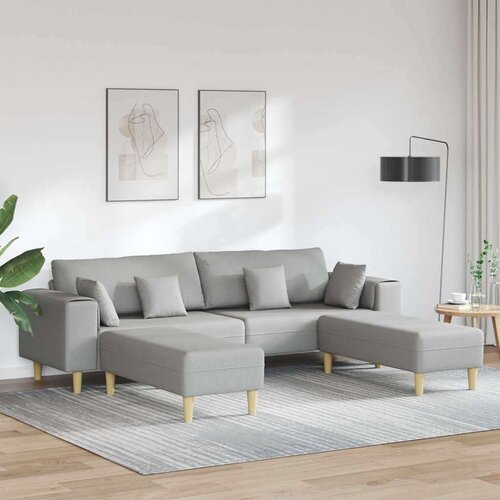  Kavč z blazino 3 pcs Oblačno siva blago, (5000138102) Cene