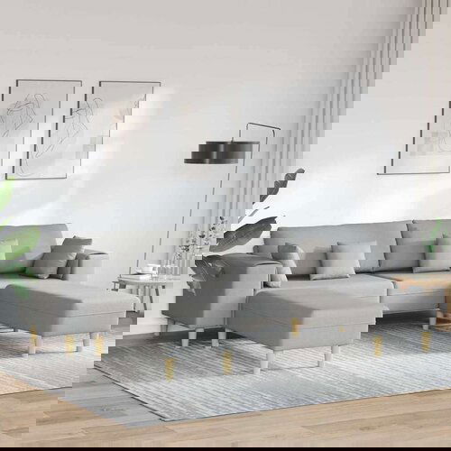  Tkaninska sofa s jastukom 3 pcs Oblačnosiva 208 cm tkanina Cijene