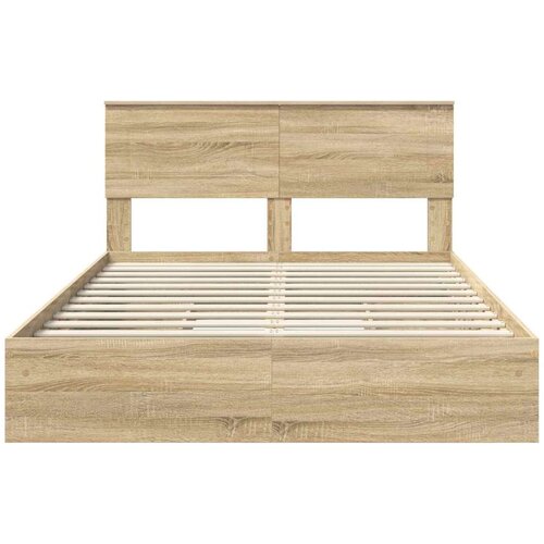  Krevet s od storage Sonoma hrast 140 x 190 cm Konstruirano drvo Slike