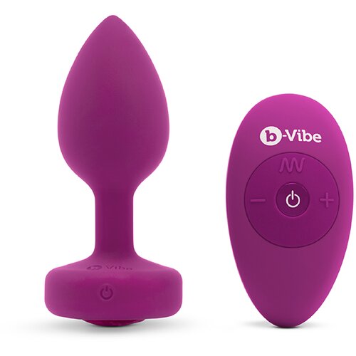 B-Vibe Vibrirajući analni čep S/M, tamno ružičasti Slike