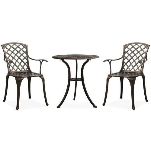  Bistro garnitura 3-delna liti aluminij bronasta, (20598097) Slike