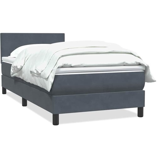 vidaXL Box Spring postelja z vzmetnico Temno siva 80x220 cm Velvet, (21790842) Cene