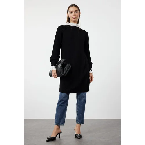 Trendyol Black Guipure Detailed Thessaloniki Knitwear Sweater