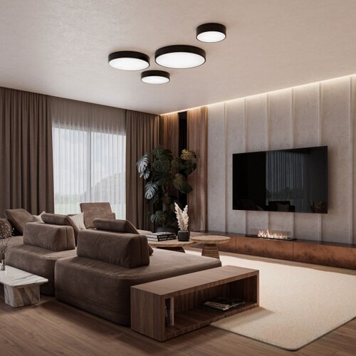  LED plafonsko svetlo CLEO LED/24W/230V 3000K prečnik 30 cm crno Slike