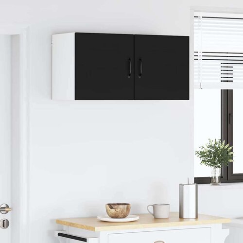 VidaXL zidni kuhinjski ormarić crna 40 x 31 x 40 cm konstruirano drvo Slike