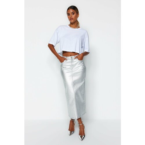 Trendyol Skirt - Silver - Maxi Slike