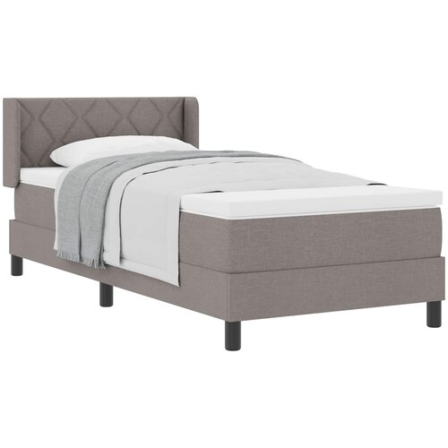 vidaXL Postelja boxspring z vzmetnico z vzmetnico Taupe 90 x 200 cm, (5000125863) Cene