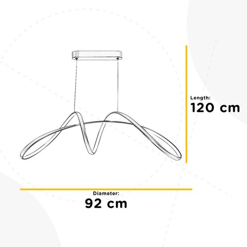 ONLI led luster na sajli infinity LED/50W/230V 4500K mat hrom Slike