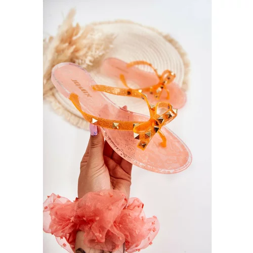 Kesi Women's Rubber Flip Flops Orange Monise