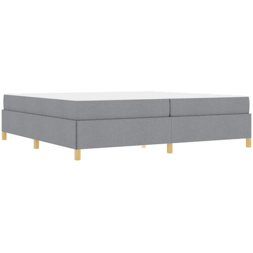  Krevetna konstrukcija Svijetlo siva 200 x 200 cm tkanina Slike