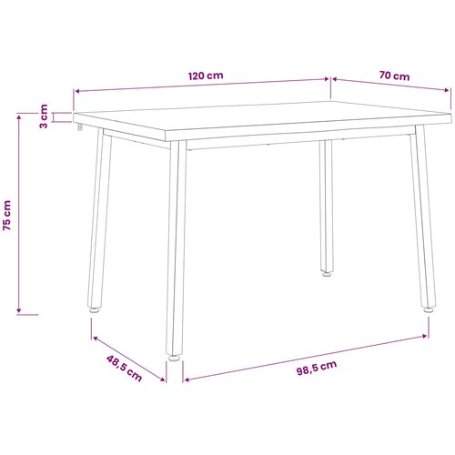  120 x 70 x 75 cm Čvrsto drvo akacije Bijela Pravokutni Slike