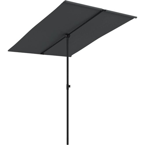  Vrtni suncobran s aluminijskim stupom 2 x 1,5 m crni Slike