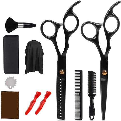 INF frizerski set s škarjami, glavnikom, sponkami, plaščem 11 delov, (21278243) Cene