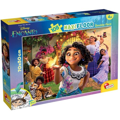Slagalica Disney Encanto 2 v 1, 108-delna sestavljanka in pobarvanka 70x50 cm &ndash; Lisciani Cene