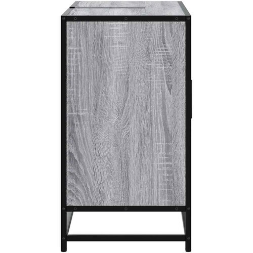  Kupaonski ormarić za umivaonik boja hrasta 80x33x60 cm drveni Siva Slike