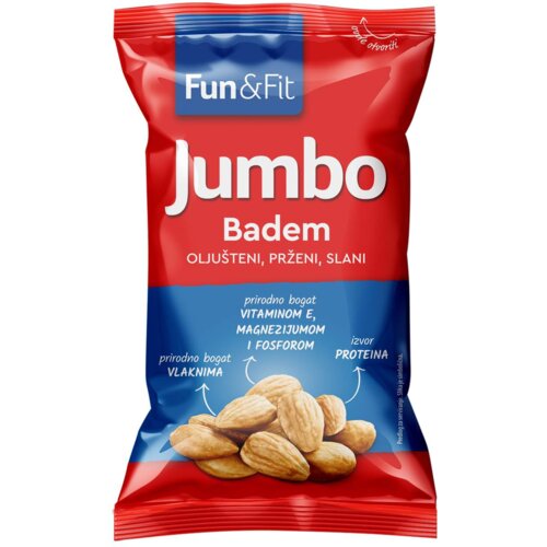 FUN&FIT Badem Jumbo prženi slani oljušteni 75g Cene