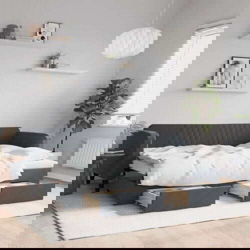 vidaXL Izvlečna dnevna postelja s predali temno siva 80x200 cm žamet Cene