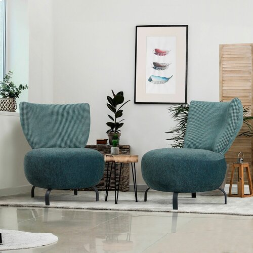 Atelier Del Sofa loly set - turquoise turquoise wing chair set Slike