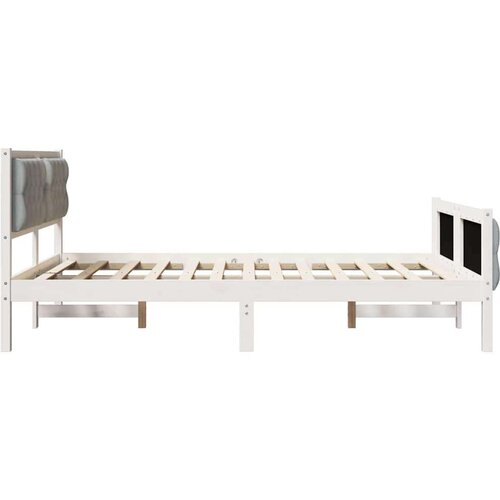  Okvir za krevet Svijetlo siva 140 x 190 cm tkanina Slike