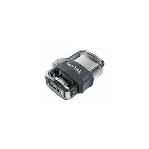 Sandisk MICRO USB & USB DISK 64GB ULTRA DUAL, 3.0, srebrno-črn, drsni priključek (SDDD3-064G-G46)