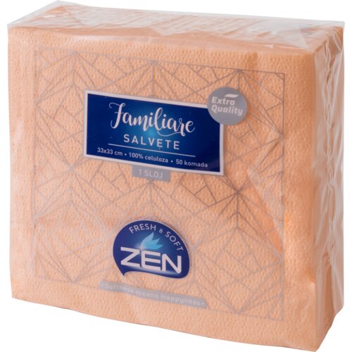 Zen Jednoslojne salvete Familiare 50/1 33X33 breskva Slike