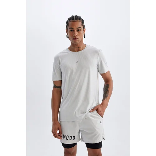 Defacto Fit Slim Fit Crew Neck Printed Short Sleeve Sports T-Shirt