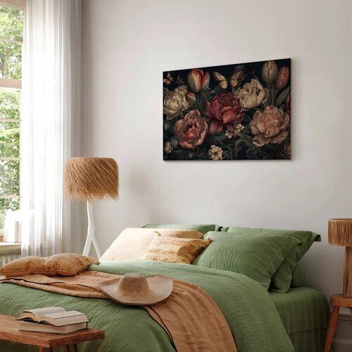  Slika - Flowers on a turquoise background 60x40 Cijene