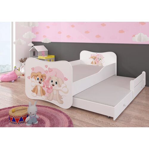 ADRK Furniture dječji krevet Gonzalo II grafika s dodatnim ležajem - 80x160 cm Slike