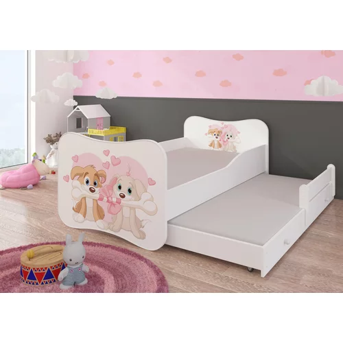 ADRK Furniture dječji krevet Gonzalo II grafika s dodatnim ležajem - 80x160 cm