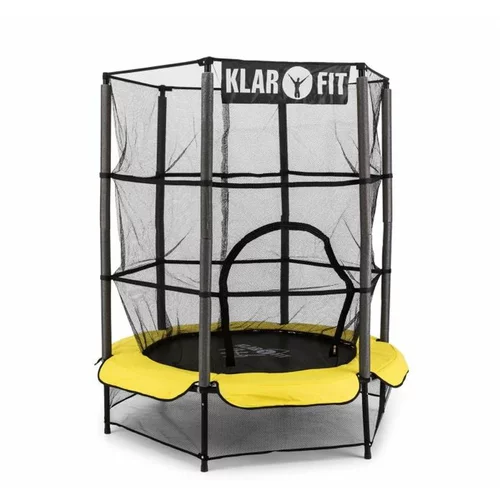 Klarfit rocketkid 3, žuta, 140 cm trampolin, sigurnosna mreža, bungee opruge