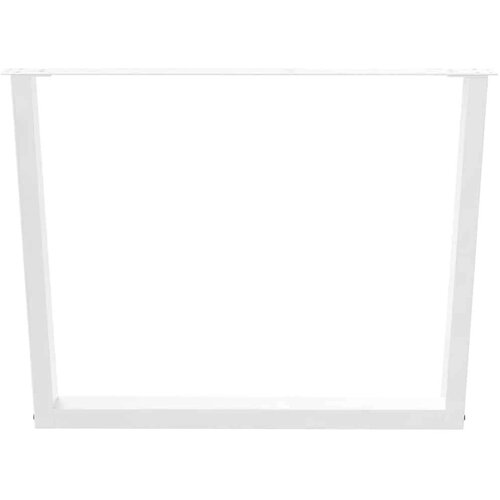  Noge za blagovaonski stol V-oblika 3 kom bijele 100x(72-73 3)cm Slike