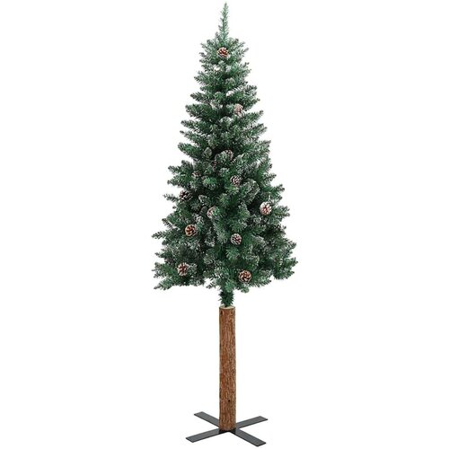 VidaXL Mr&amp;scaron;avo božićno drvce s 150 LED svjetlima Zelena i bijela 150 cm Slike