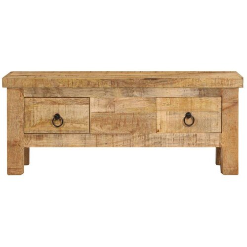 VidaXL Klubska mizica iz trdnega mangovega lesa 90x45x35 cm Slike