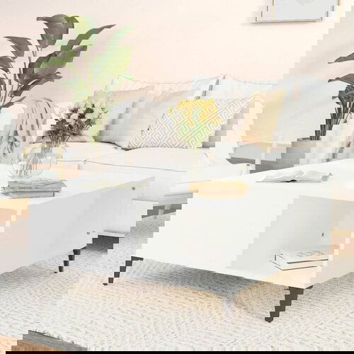 vidaXL Stolić za kavu bijeli 80 x 80 x 36,5 cm od konstruiranog drva Cijene