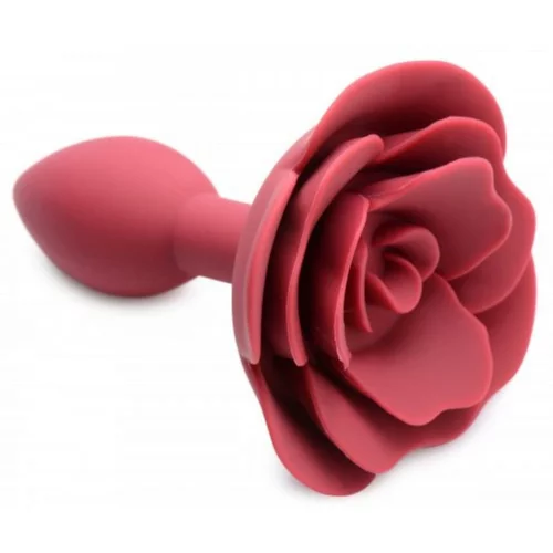 Master Series Silikonski analni čep - vrtnica, rdeč