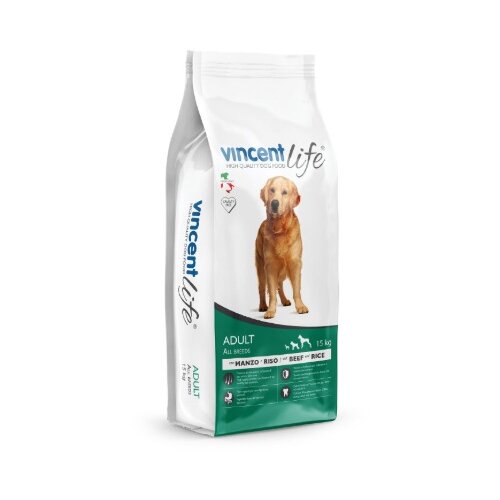 Vincent life hrana za pse adult all breeds - govedina i pirinač 15kg Cene