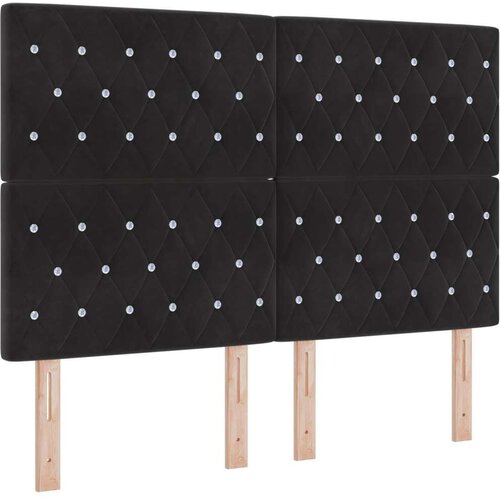 vidaXL Box Spring Krevet s Madracem Crna 140x200 cm Baršun Cene