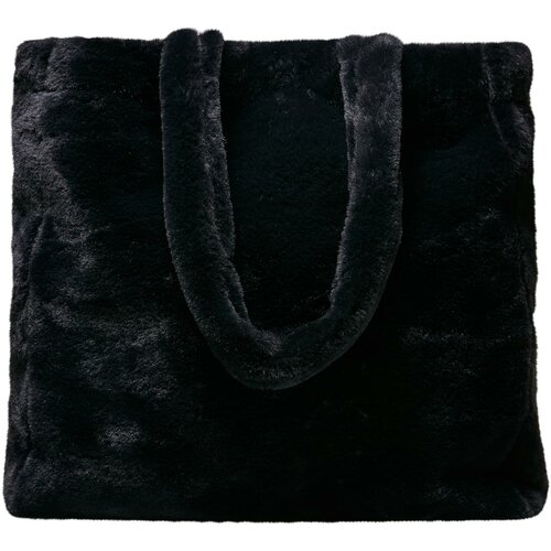 Urban Classics Accessoires Fake Fur Tote Bag black Cene
