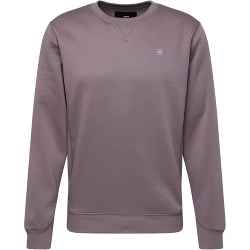 G-star Raw Sweater majica 'Premium core' smeđa / siva