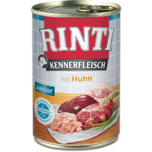 Rinti Kennerfleisch Junior - 6 x 400 g piščanec