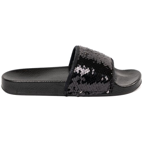 Shelvt Black women&amp;#039;s flip-flops with sequins Slike