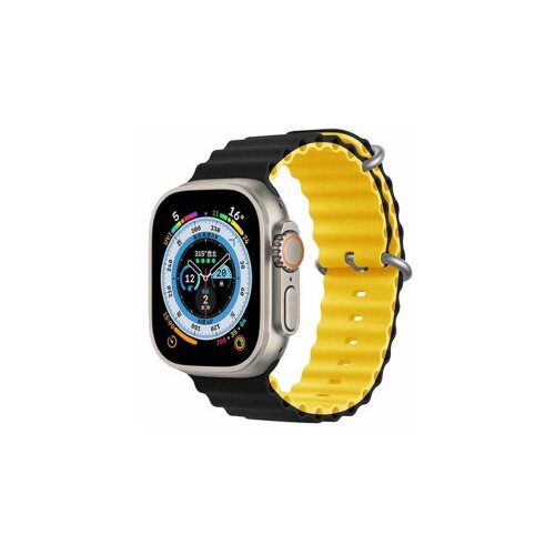 DEVIA Narukvica Silikonska Sport6 za Apple Watch 44/45/46/49mm zuto-crna Cene
