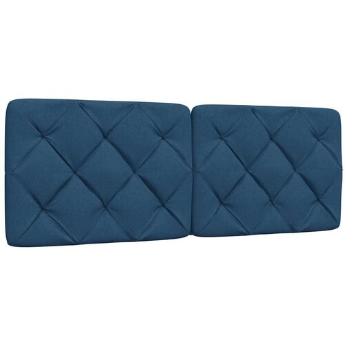 vidaXL Vzglavna stranica modra 120 cm blago Cene