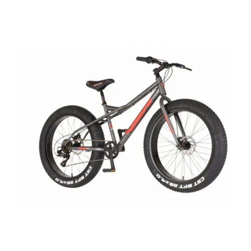 Visitor bicikl fat bike 26&amp;quot; bigfoot sivo crveni Slike
