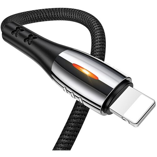 Usams U-TONE BRIDED KABEL ZA LIGHTNING 1,2M ZA IPHONE 2A ČRN, (21980429) Cene