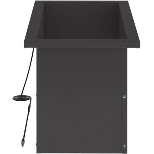  Vrtna posuda za sadnju s LED svjetlom 2 kom. Crna - Crna 30 x 60 x 30 cm 2 Slike