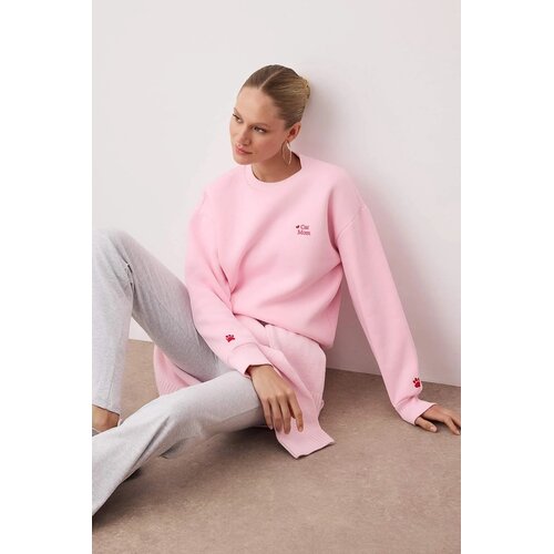 TRENDYOLMILLA ženski duks Twoaw26Sw00200, svetlo roze-pink Cene